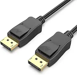 cabo DisplayPort 1.4 8K 60Hz 4K 144Hz 1,8m (6 pés), VESA certificado, DP para DP macho-macho, HBR3 32,4 Gbps, HDR, conectores banhados a ouro para monitor, PC e placa de vídeo