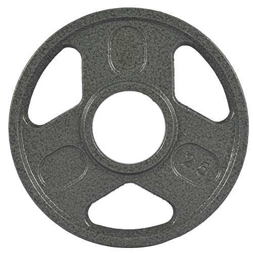 Olympic Grip Plate For 2-Inch Holes, 2.5-45Lbs Rubber Coated In Pairs Or Single For Strength Training, Weightlifting And Bodybuilding, Solid Cast Iron Weight Plates For Barbell #TOP2