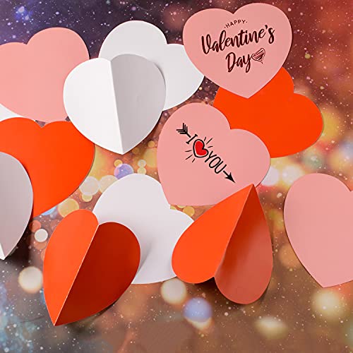 MixTeach 48 Peças Grandes Recortes de Papel Em Formato de Coração, Artesanato de Dupla Face, Decoraç