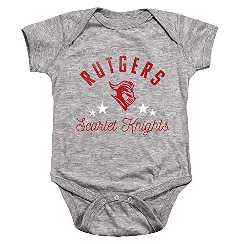 Rutgers University Official Scarlet Knights Unisex Infant Snap Suit for Baby, Athletic Heather, Small (6 Months)