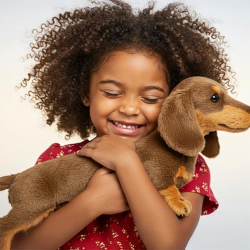 Plüsch Stofftier Hund, Emotionaler Spielhund, Plüschhund Lebensecht, Hundespielzeug Plüsch Kuscheltier, Sanftes Lebensechtes Gefühlsbegleiter Für Freunde Jubiläen, Handgefertigt Für Mädchen Und Junge