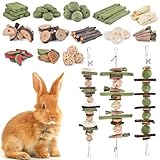 KATUMO Rabbit Chew Toys, 134 PCS DIY Hamster Chew Toys Kit Bunny Teeth Care Molar Ideal for Rabbit, Guinea Pig, Chinchilla, Hamster, Squirrel, Gerbils Etc Small Rodent Pets' Teeth Grinding