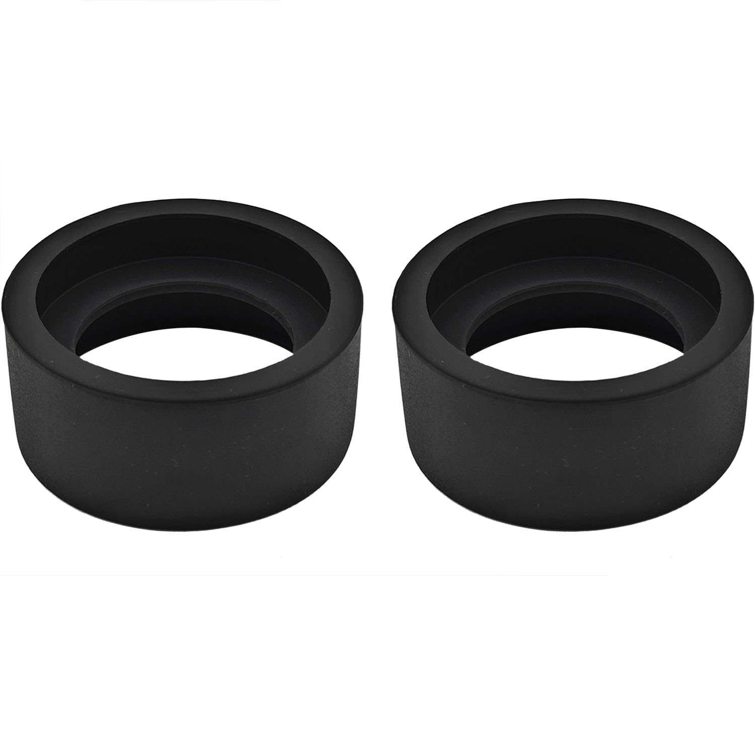 BOKWORE 2PCS Eyepiece Eye Cup Soft Rubber Eyepiece Cover Binocular Eye Cups Replacement for 34-36 mm Stereo Microscope (Flat Angle), black