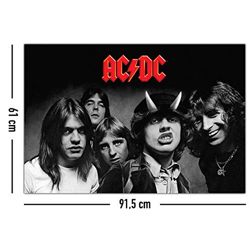 Ac/Dc Poster Highway To Hell Bw (36"X24") #TOP3