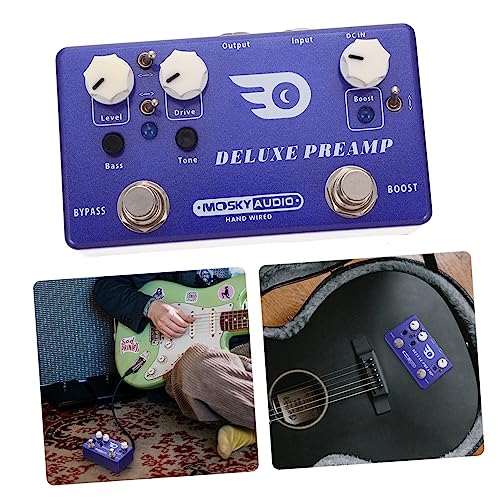Supvox 1Pc Guitar Effects Portable Guitar Amp Guitar Mini Amplifier Guitar Delay Pedal Effects Processor Effect Pedal Bass Guitar Multi- Effects Processor Mini Guitar Effector Blue Metal #TOP6