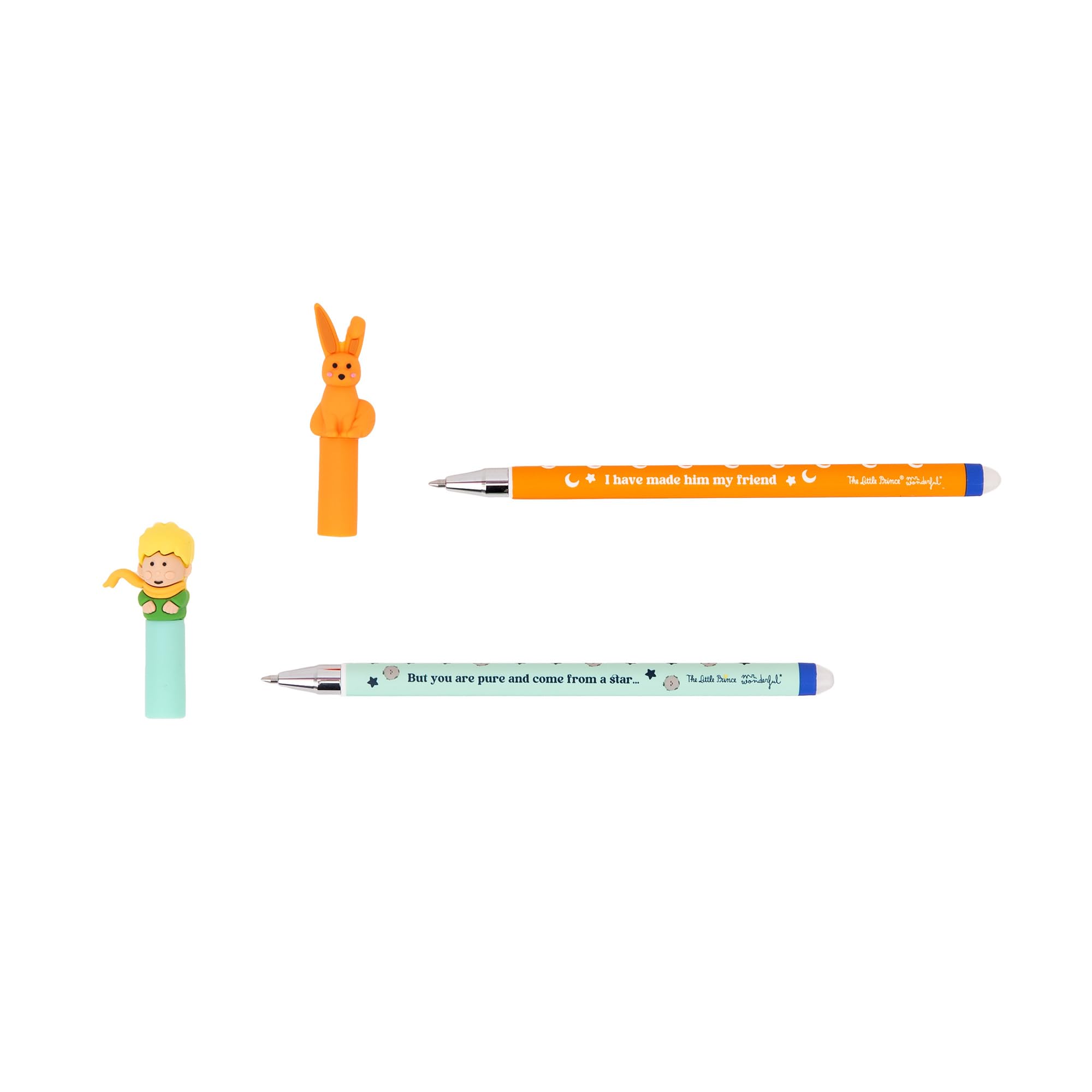 Mr. Wonderful Set 2 Penne Cancellabili Il Piccolo Principe e Rosa – Inchiostro Blu