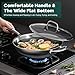 XOHUYD Wok Pan, 13-Inch Stainless Steel Woks & Stir-Fry Pans Nonstick, Wok Pan with Lid for Induction, Electric, Gas, Halogen, All Stoves, Professional PFOA Free Cookware, Dishwasher & Fast Heat