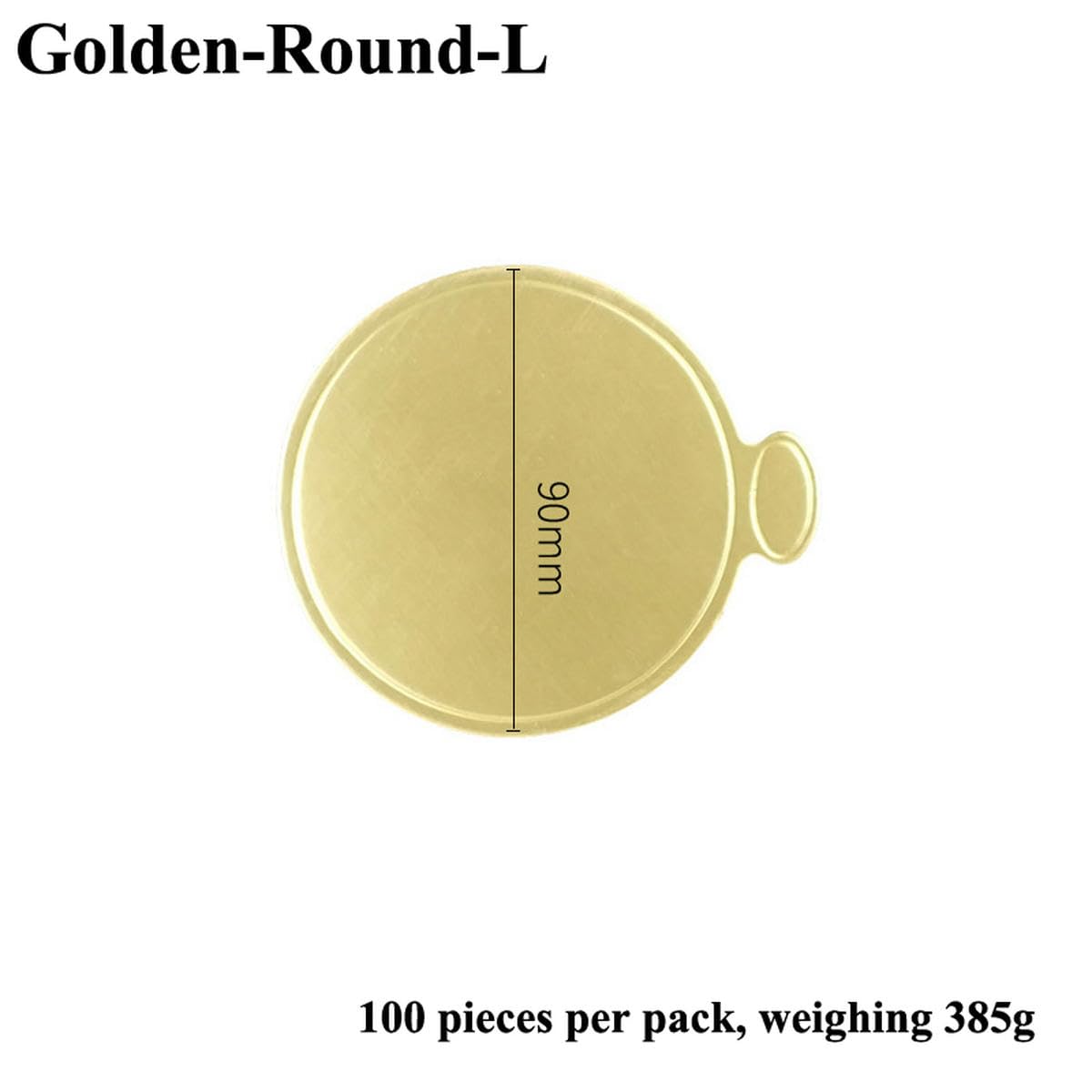 Cartone Rotondo Dorato 100 Pezzi/Pacco Sottotorta Formato Mini Base per Torta Mousse Piatti da Esposizione per Dessert Strumenti per Decorare la Pasticceria-Golden-Round-M