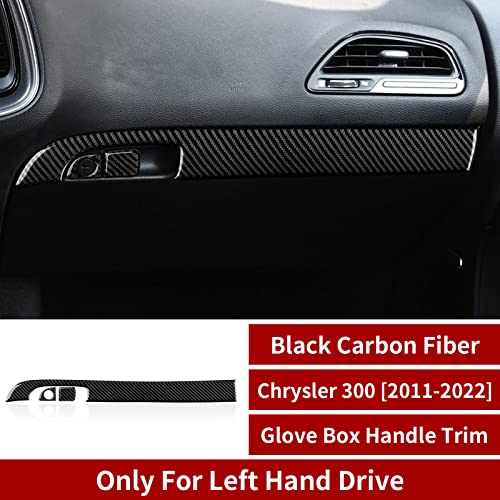 Image of Car Copilot Glove Box Decals for 2011-2023 Chrysler 300 / 300C / 300S / Limited /Touring /Base Accessories Carbon Fiber Interior Stickers