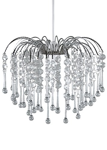 Lightmode Teardrop Acrylic Droplets with Chrome Frame Ceiling Light Lampshade Clear LMB005