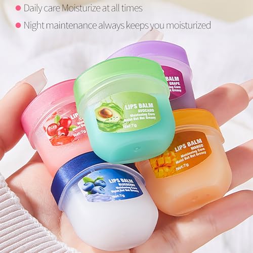 ARCHIDATE 8PCS Fruity Lippenpflege Set - Feuchtigkeit Lippenbalsam Set - Hydrating Lip Balm Set - Pflegender Lippenbalsam Set für Verblassende Lippenlinien - Trockene Lippen Reduzieren Lippenpeeling - Funktionsansicht 5 | TV | Video | Foto