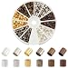 PandaHall Elite 420 Pcs 6 Colors 3mm Brass Tube Crimp Beads Cord End Caps for DIY Jewelry Making