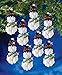 The Beadery Holiday Beaded Ornament Kit-Sunburst Snowman Makes 12 -BOK-7480