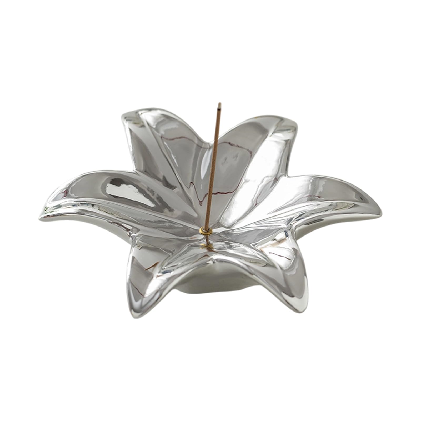 ZEPFJHE Ceramic Stick Holder Flower-Shaped Tray 5.51 X 1.57 In, Decorative Scent Stick Stand for Home Decor Scent Stand Floral Ceramic Tray Home Decor Holder Yoga Room Particle Tabletop Quiet Room
