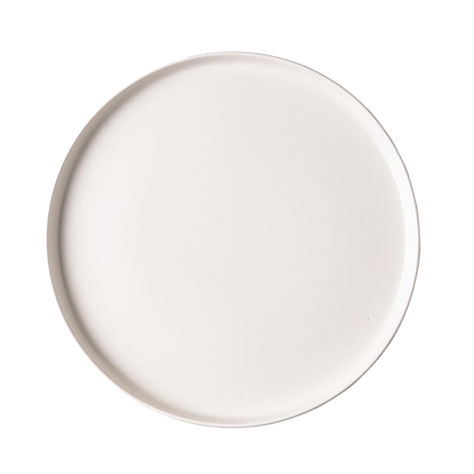 Piatto piano in ceramica, stile nordico bianco opaco, 27 cm, lavabile in lavastoviglie e adatto al microonde, elegante cucina moderna, lunga durata per sala da pranzo