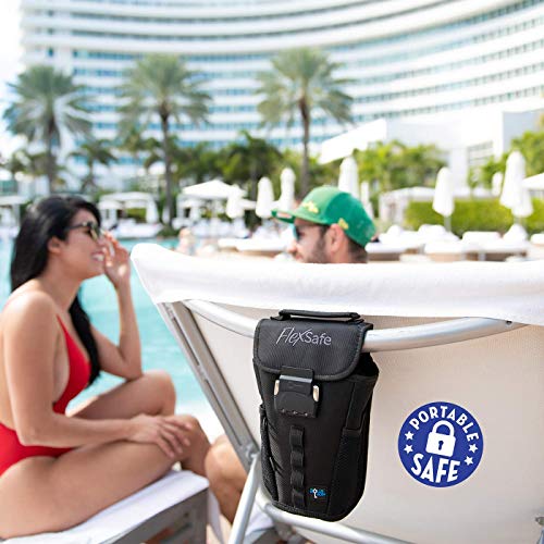 Flexsafe By Aquavault (On Shark Tank): Anti-Theft Portable Beach Chair Vault And Travel Safe. Packable, Lightweight & Slash Resistant. Use At The Beach, Pool, Waterpark, Cruise Ship, & More - Blue #TOP4