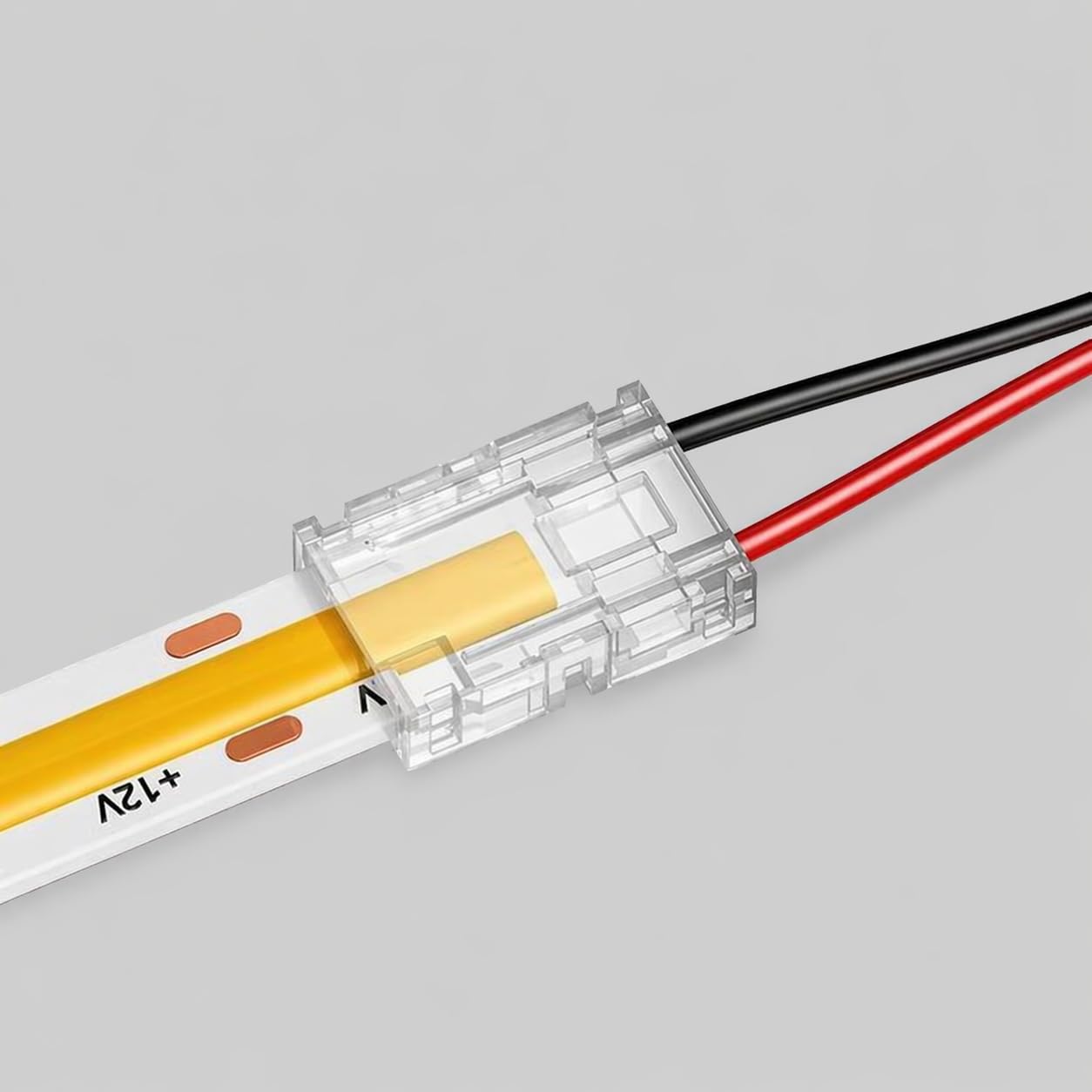 LED Strip Connector for 12V & 24V 8mm Wide LED Strips – Perfect for Corner Connections, Seamless Lighting Setup for Home, Diwali, Christmas, and Festival Decorations (Pack of 10) (Wire to STRI, 10mm)-image-25