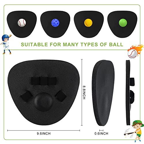 Baseball Training Glove Foam Fielding Trainer Infield Training Gloves Baseball Fielding Gloves For Quick Hands Batting Training Practice Two Hands, Black Color (6 Pcs) #TOP2