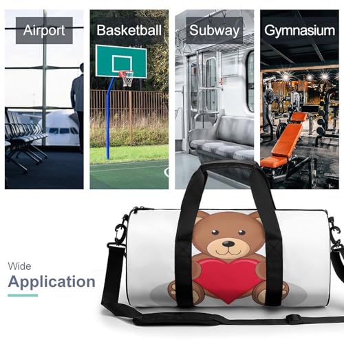 Sac de sport compact ours en peluche 45cm sac week-end robuste
