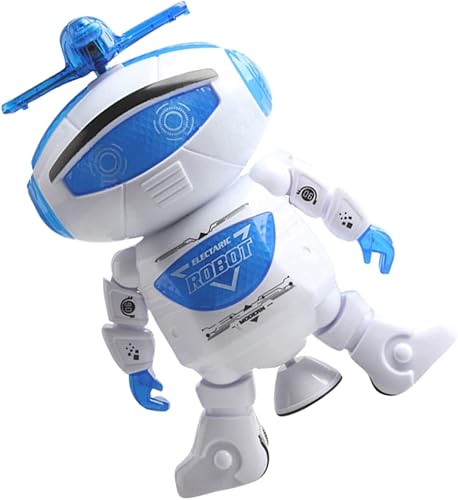 Robot de danza de juguete para niños, luces intermitentes, música divertida, robot giratorio, juguete para niños y niñas