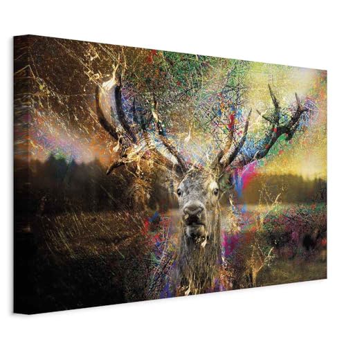 murando - Quadro Acustico Cervo 1 pezzo schiuma acustica Quadri Moderni Camera da Letto Matrimoniale - Stampa su Tela - Pannelli Fonoassorbenti Decorativi - Fonoassorbente Acustiche