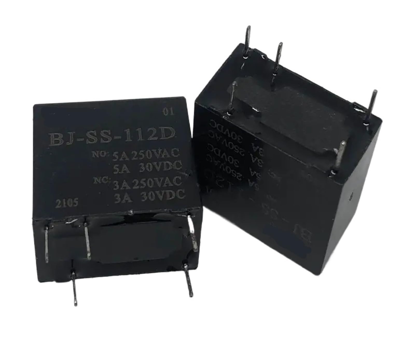 Relé de 5 pines BJ-SS-112D de 12V y 5A para módulos electrónicos y proyectos
