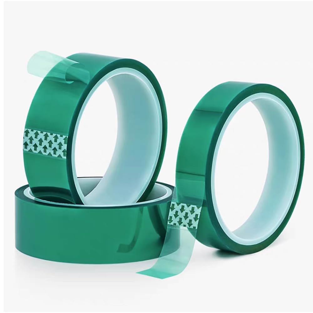 Nastro in silicone PET verde ad alta temperatura - Nastro for trasferimento termico impermeabile e resistente agli agenti chimici(0.022mmx8mmx100m 5pcs)