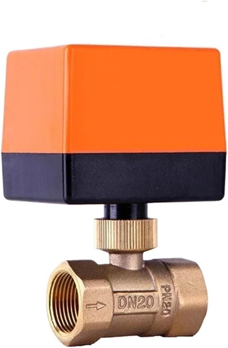 1pcs DN15/DN20/DN25/DN32/DN40 electric two-way brass ball valve AC 220V two-way 3-wire - with actuator gas water oil cable(DN20,220VAC)