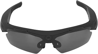 Camera Glasses, 1080P Full HD Video Sunglasses with Polarized Lenses Video Recorder Camera Maximum Support 256G Shooting Camera Fashion Glasses, Unisex Design for Cycling,Driving,Hiking,Fishing(black)