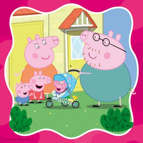 Puzzles 3x49 pièces : La famille d'abord Peppa Pig Ravensburger France - vue 5