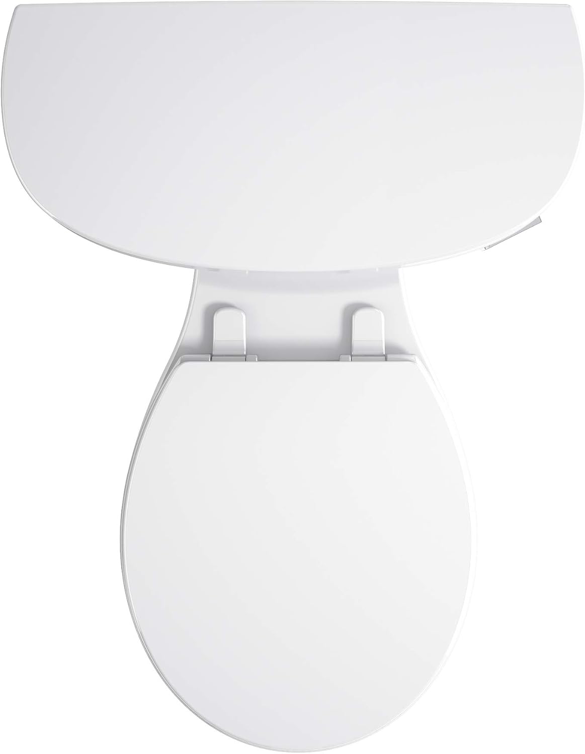 KOHLER Kingston™ two-piece round-front 1.28 gpf Toilet with Right-hand Trip Lever, Antimicrobial Finish, and Tank Cover Locks