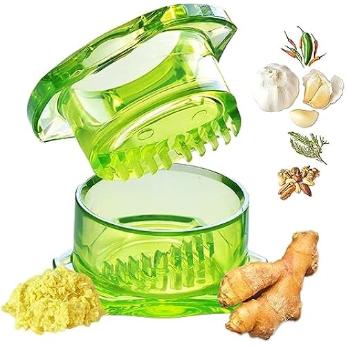 NexTrend Garlic Twister 4th Gen, green manual garlic mincer for ginger, herbs and nuts