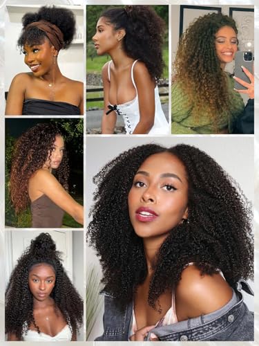 NOSTALGIA 16 Inch Kinky Curly Half Wig, 3-in-1, Black & Honey Blonde - image 5