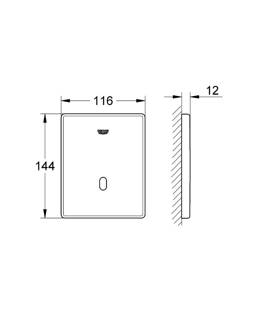 GROHE 37321SD1 Tectron Skate Infra-Red Electronic for Urinal