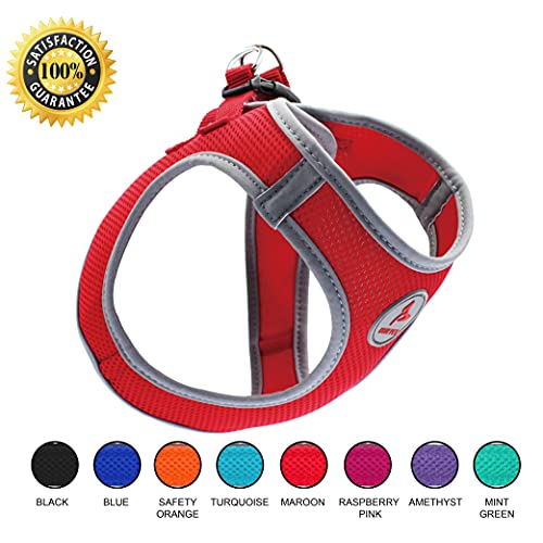 Kruz PET KZA306-01S Reflective Mesh Dog Harness, No Pull, Quick Fit, Comfortable, Adjustable Pet Vest Harnesses for Walking, Training, Small, Medium Dogs - Black - Small - Thumbnail 7