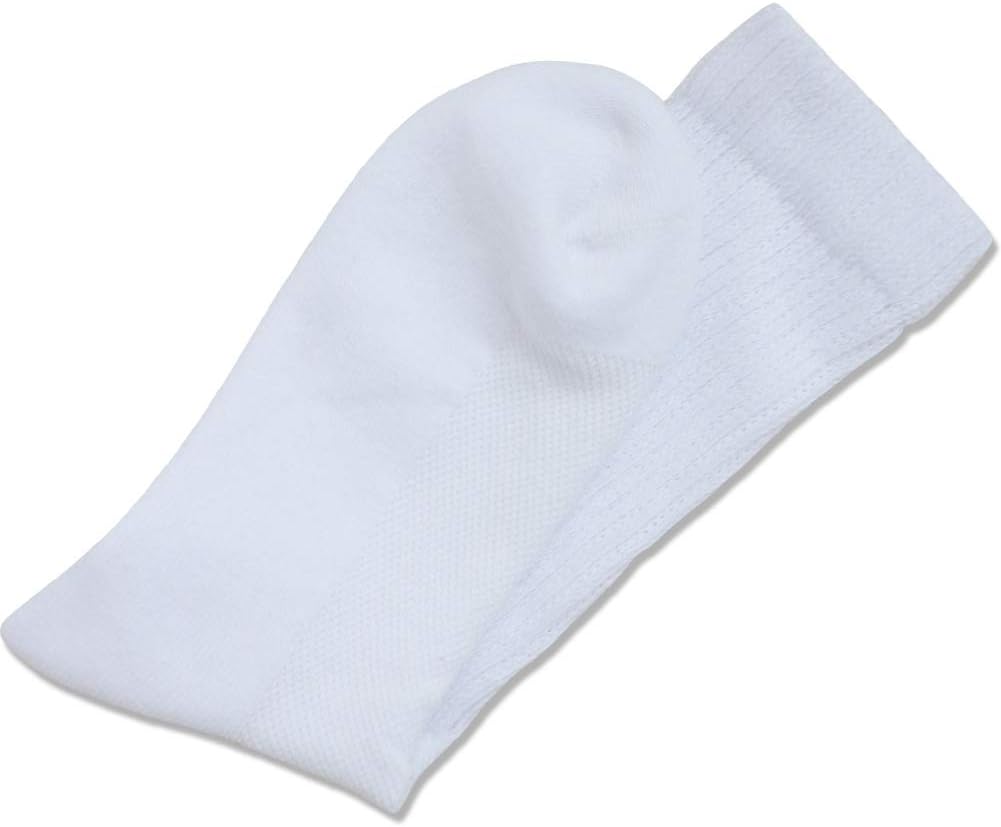 Well Knitting Loose Men's Diabetic Crew Socks,Non-Binding Top,Seamless Toe,Semi Cushion,Breathable Soft Coolmax Socks 4 Pairs