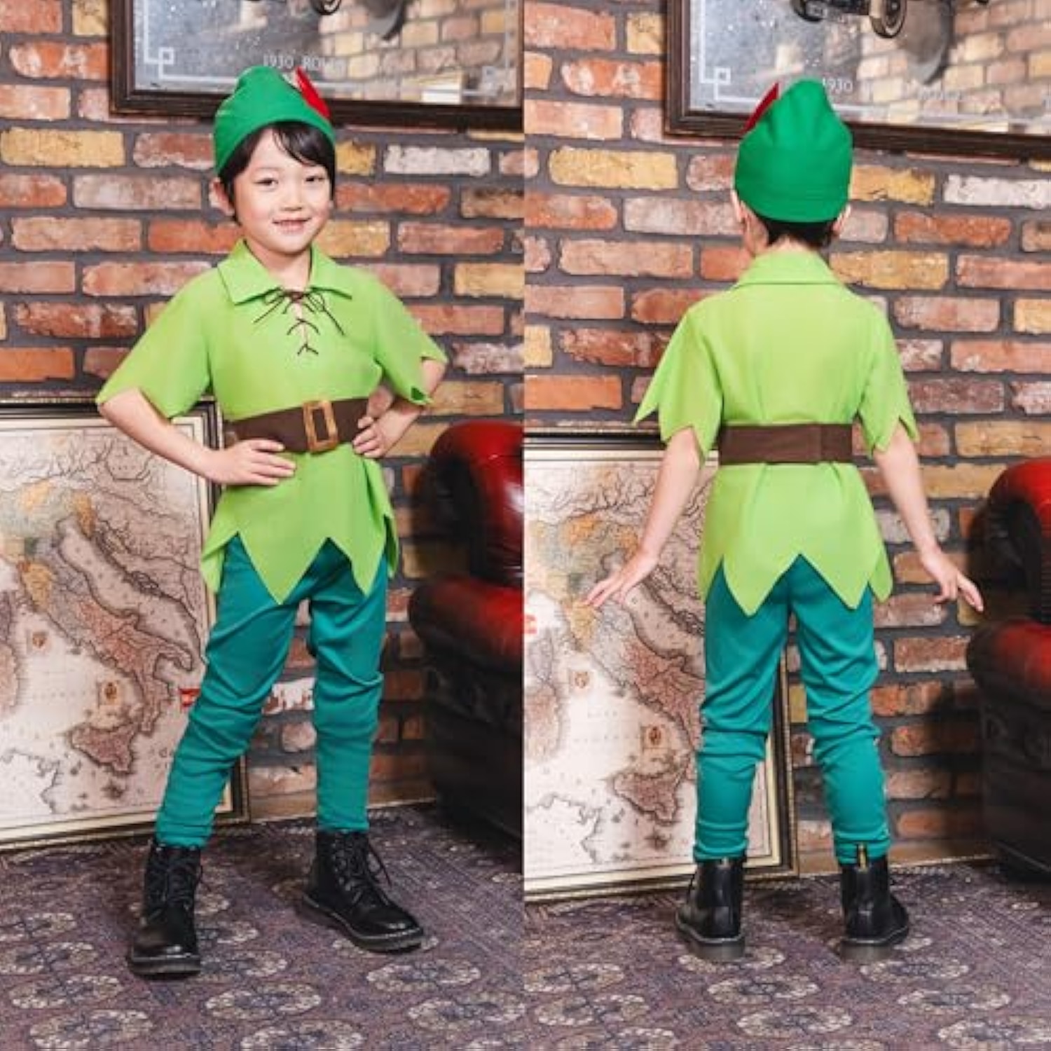 クリアストーン(Clearstone) コスプレ ハロウィン ファンタジーボーイ キッズ 120cm 男の子 グリーン 詳細画像5