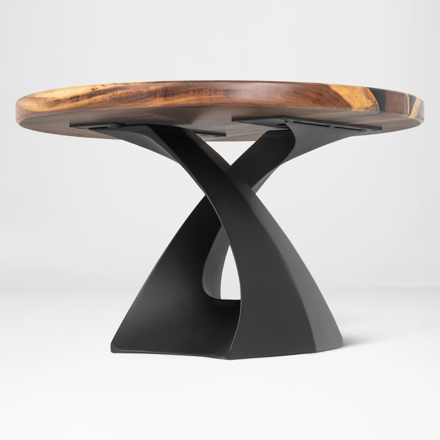 Flowyline 16" H 121 Tulipe Handcrafted Black Metal Table Legs and Bases for Coffee Tables | Steel Table Base | Rust-Resistant, Adjustable Furniture Legs | DIY Mid-Century Modern Indoor/Outdoor