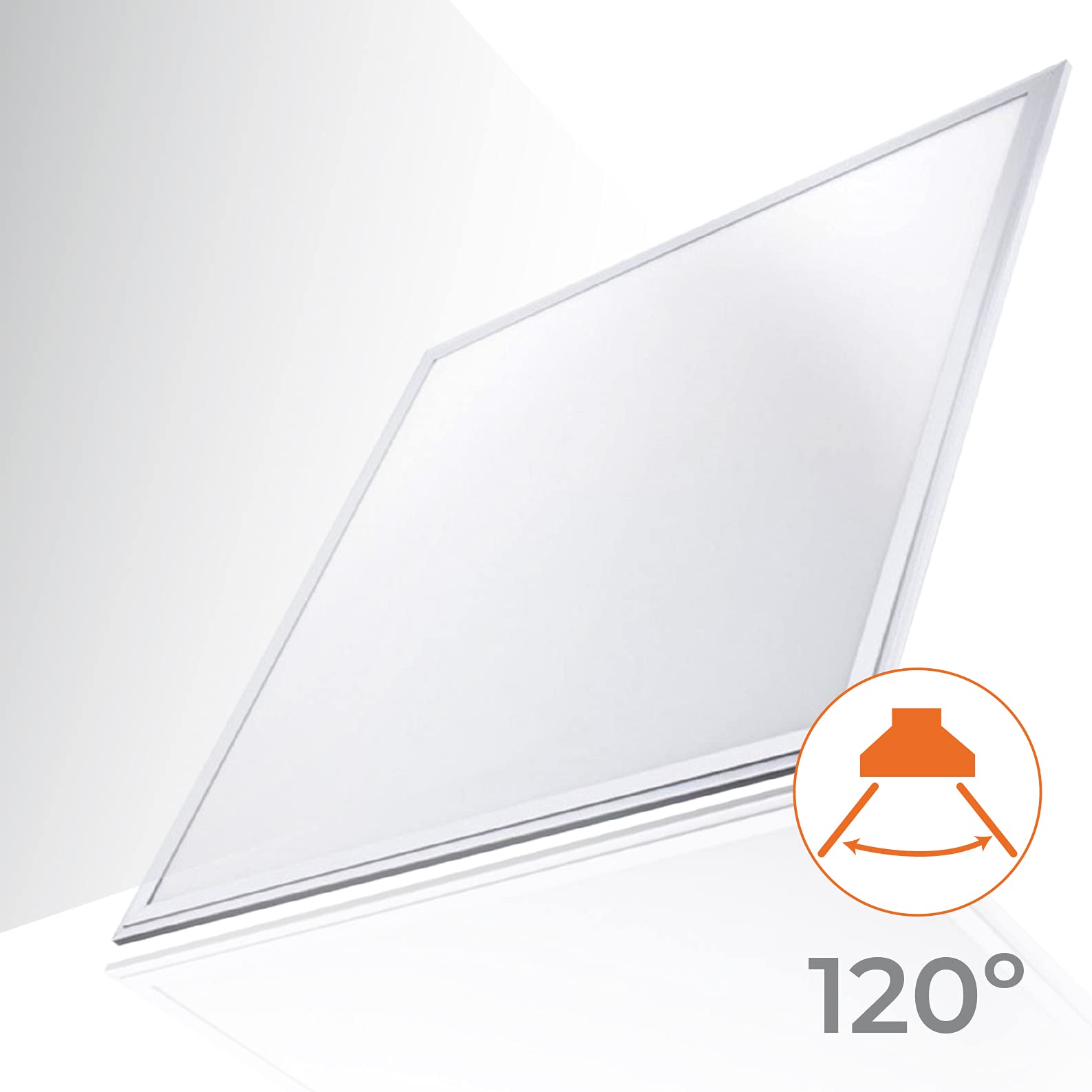 (LA) Panel LED slim 60 x 60 cm 48 W 5000 lumen reali. Bianco freddo (6000 K-6500 K) LED atomant. spedizione gratuito. Pack x5 Bianco freddo