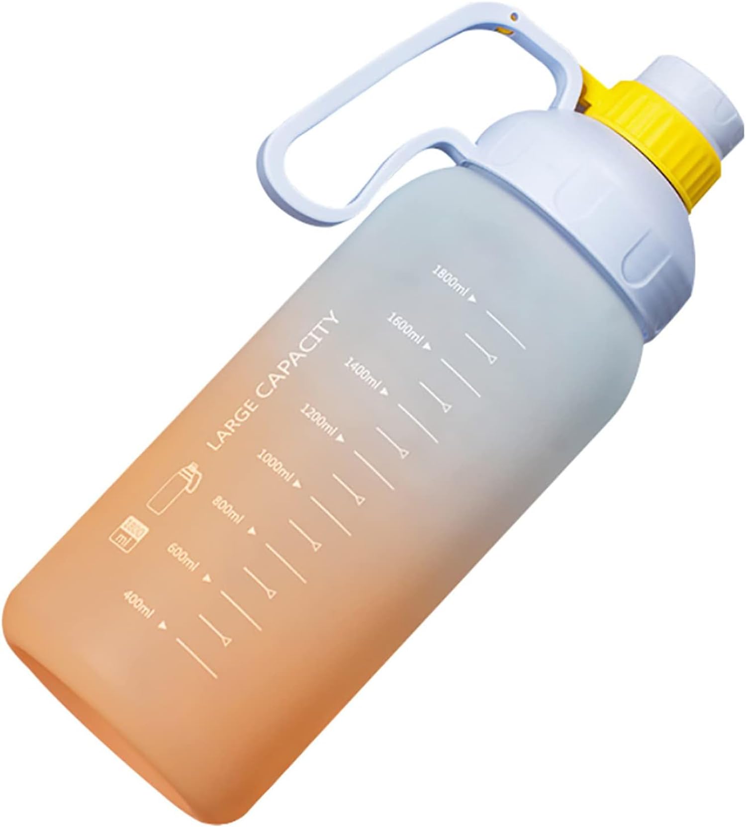 House Of Quirk Water Bottle With Straw, Sports Water Bottles With Handle, Leak Proof Drinks Bottle Bpa Free (Blue/Orange 1.8Litre) - Plastic (B0CDV63V5S) Amazon Price History, Amazon Price Tracker