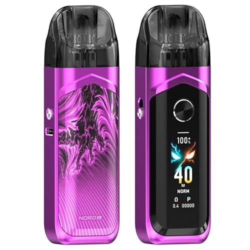 For Smok Nord 6 Kit 80 W Batteria da 3800 mAh 5 ml (Rosa) Pod Nord 6 Dual Mesh da 0,4 Ω e Cartuccia vuoto Nord 6 Resistenza RPM 4 Coil da 0,15 Ω | Touchscreen TFT HD da 1,65'' RDL/DTL - No Nicotine