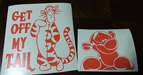 Tigger Get Off My Tail Lot of 2 7.5" and 5.5" Decal