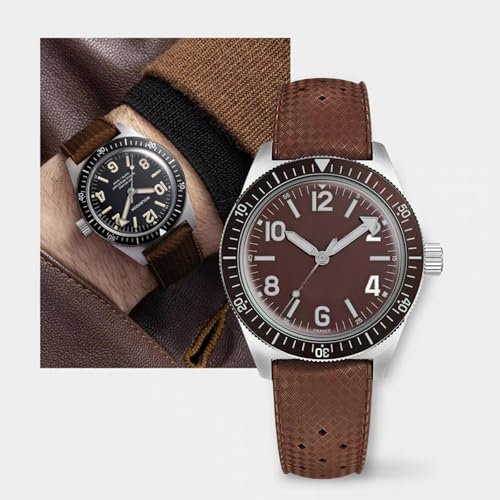 Image of FKM Rubber Watch Bands Tropical Style Quick Release Fluororubber Watch Strap 18mm 20mm 22mm Universal Soft Breathable Durable Sporty FKM Rubber Replacement Band Strap for Men Women
