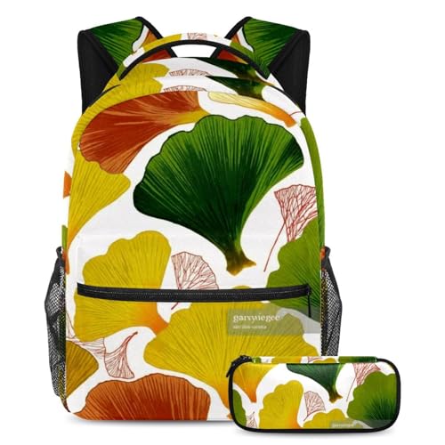 Sac à dos ginkgo de grande capacité pour études et voyages