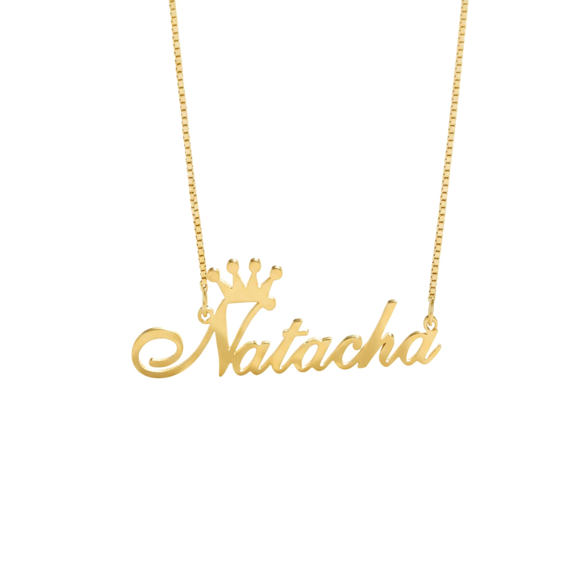 moskai Crown Personalized Name Necklace for Women & Girls | Custom Name Pendant | Gold Plated Stylish Queen Crown Necklace | Customized Gift for Birthday Anniversary Valentine | Fashion Jewellery for Girls-picture-10