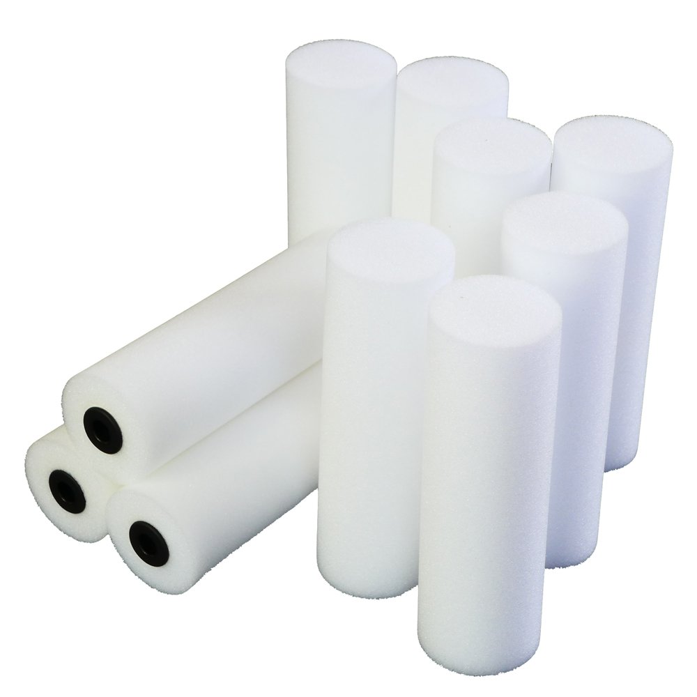 ROTIX Lackierwalze 10 cm | Schaumstoff beidseitig gerade | für glatten Untergrund | Lack-Schaumwalze (100)