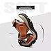 BINSHUN Sandals for Men Leather Hiking Sandals Athletic Walking Sports Fisherman Beach Shoes with Closed Toe