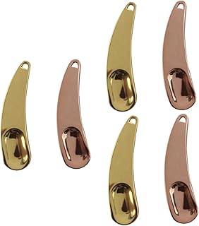 Beavorty 6 Pçs Mini Espátula Espátula Facial Espátula De Metal Colher Cosmética Facial Espátula Cosmética Curva Espátulas Espátula De Maquiagem Colher Raspador Ferramentas De Maquiagem