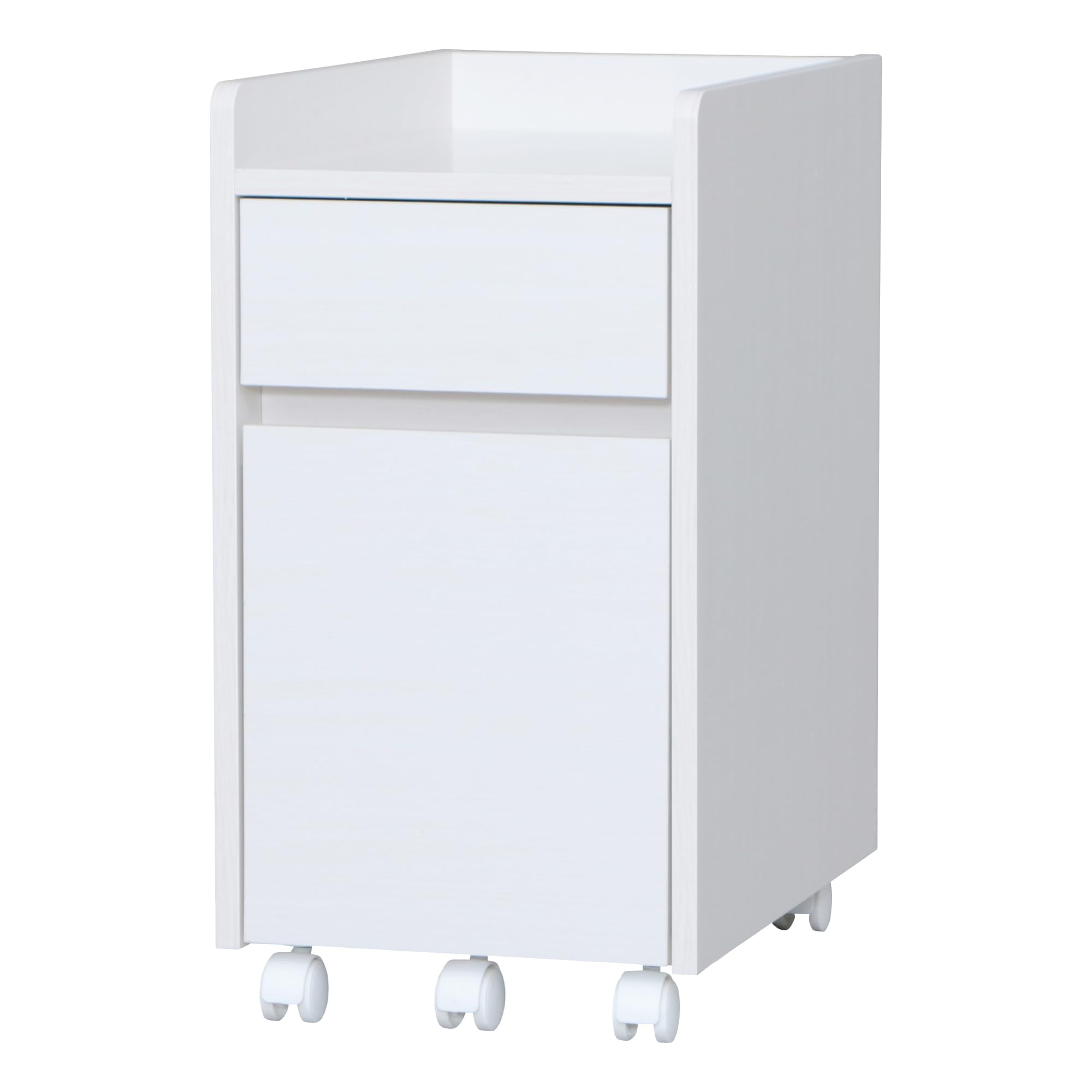 Iris Ohyama, Mobile contenitore/ripiano portaoggetti/Scrivania con ripiani e ruote/Armadio da scrivania, Modulare,Design, Ufficio, Casa - Chest of Drawer - FDK-3059 - Marrone chiaro