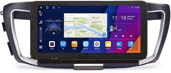 KUNFINE Radio Android CarPlay & Android Auto Autoradio Navegación Automática Reproductor Multimedia Estéreo GPS Pantalla táctil RDS DSP BT WiFi Headunit Reemplazo para Honda Accord 2013-2019, si corresponde 🥇✔️ ® A Pedido 🏆™